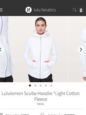 🔥lululemon White Scuba Hoodie Jacket Size 6 SOFT EUC